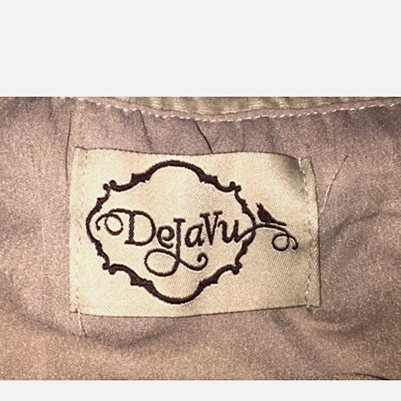 DejaVu Sequin Mini Skirt Beige Black & Ivory size Small - Picture 8 of 13